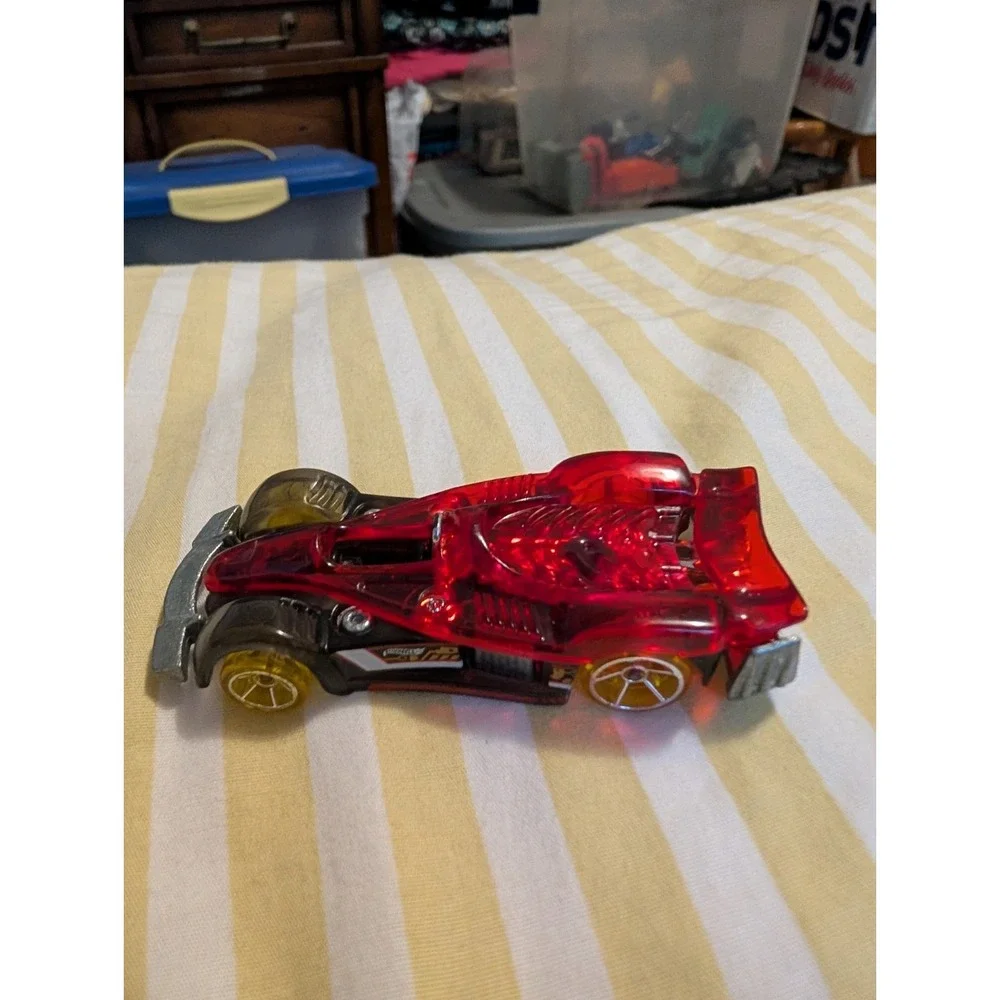 Hot Wheels Road Rocket Diecast Car Transparent Red Black 1:64 Scale 2015